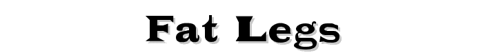 Fat Legs font